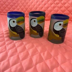 Vibrant Toucan Candle Holders - Set of 3